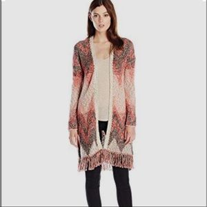 NWOT Lucky Brand Long Fringe Cardigan